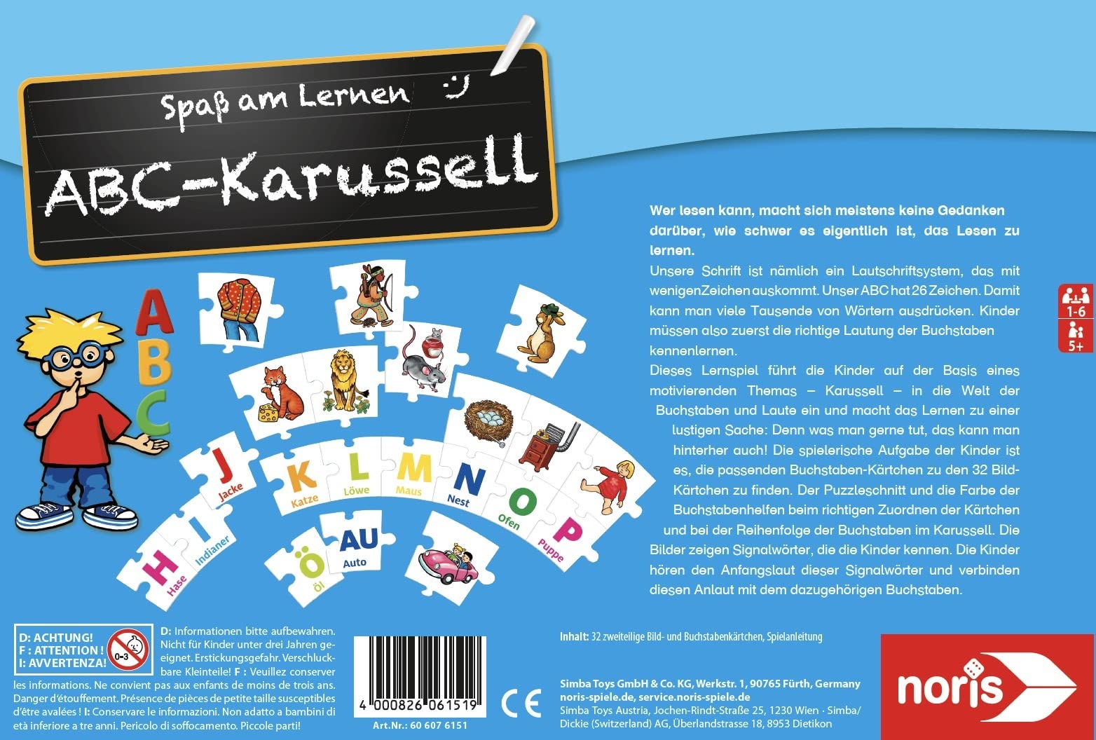 noris-abc-karusell-606076151-lernspiel-ab-5-jahren-mit-64-karten image 2