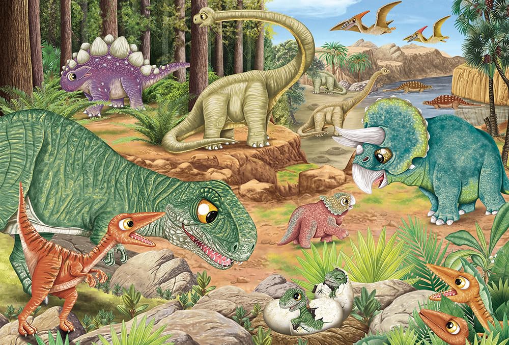 schmidt-spiele-56465-spa-mit-dinosauriern-kinderpuzzle-3x24-teile image 4