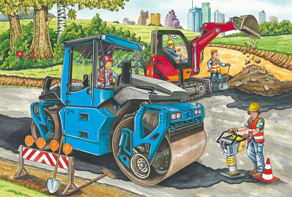 schmidt-spiele-56520-baustellenfahrzeuge-puzzle-3x48-teile-ab-4 image 4