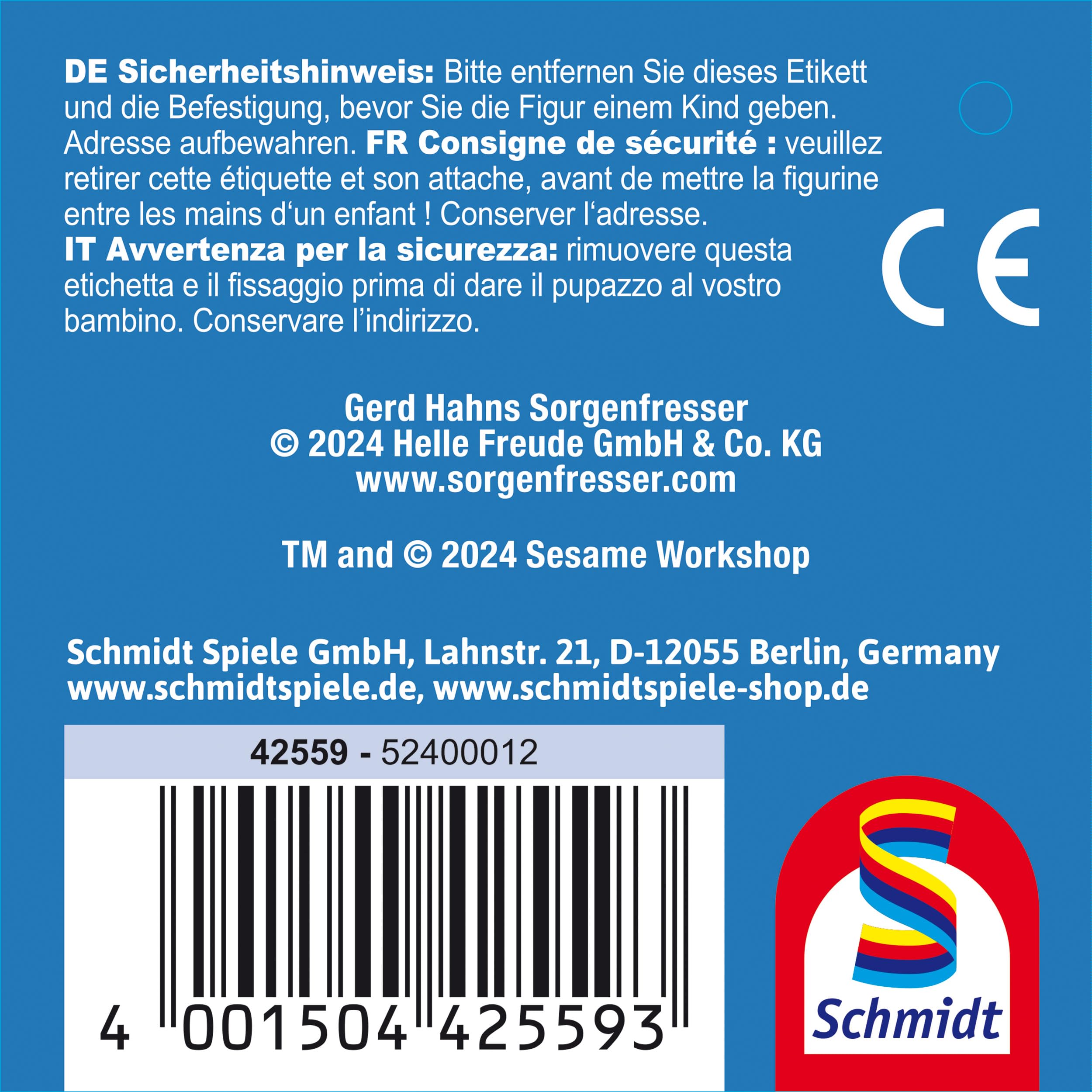 schmidt-sorgenfresser-elmo-42559-pl-schfigur-20-cm-rot-ab-0 image 2