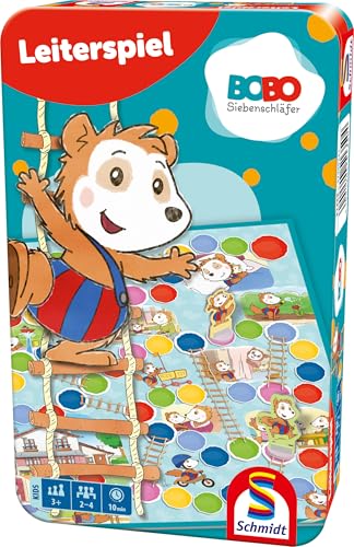 schmidt-spiele-classic-line-bobo-siebenschl-fer-leiterspiel-metalldose image 6