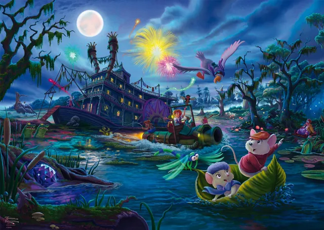 schmidt-thomas-kinkade-disney-bernard-bianca-puzzle-1000-teile image 1