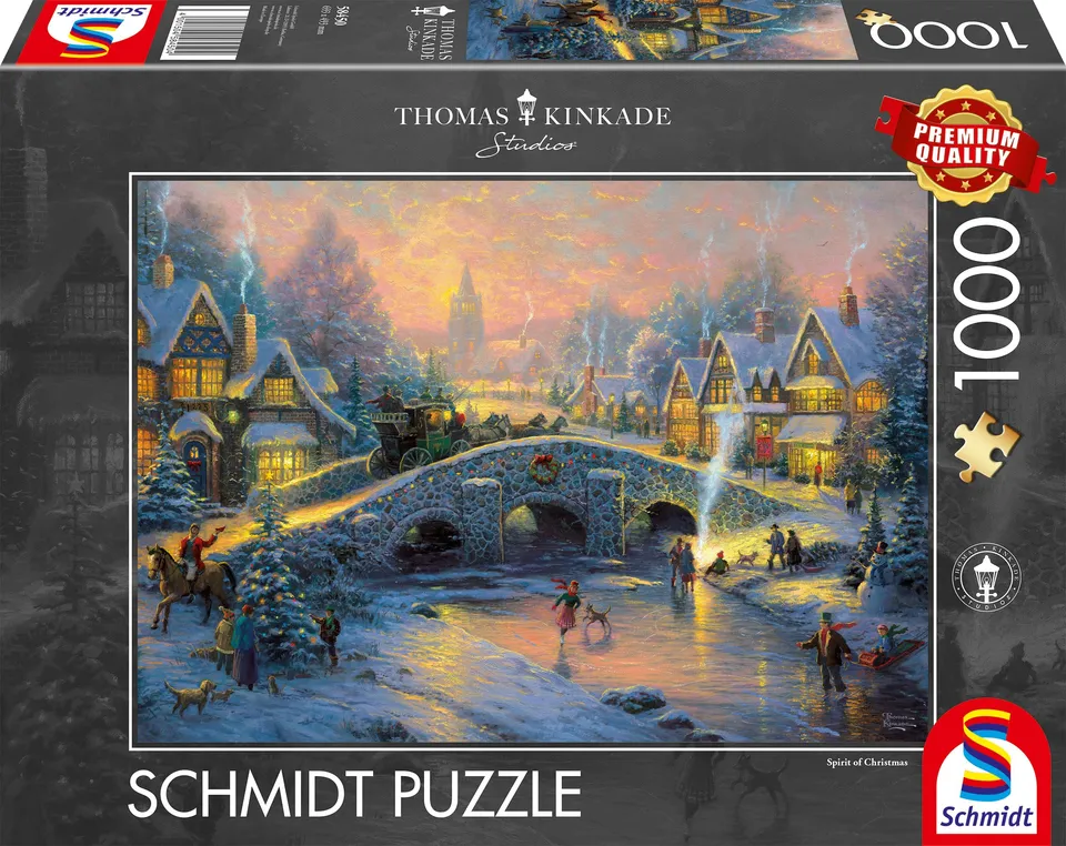 schmidt-spiele-thomas-kinkade-58450-puzzle-1000-teile-winter image 1