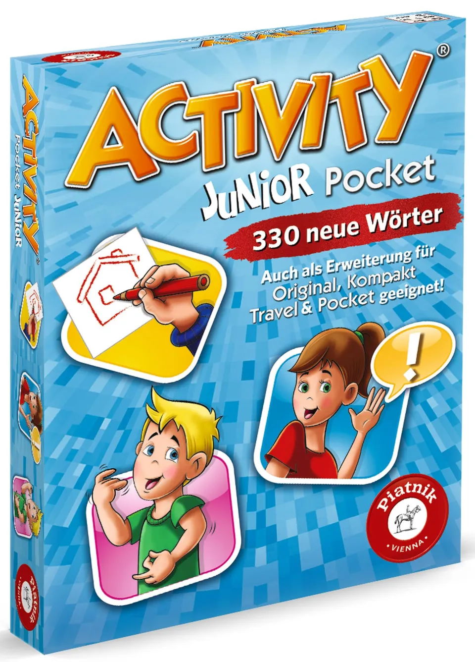 piatnik-activity-junior-pocket-partyspiel-blau-gelb-300-aufgaben image 1