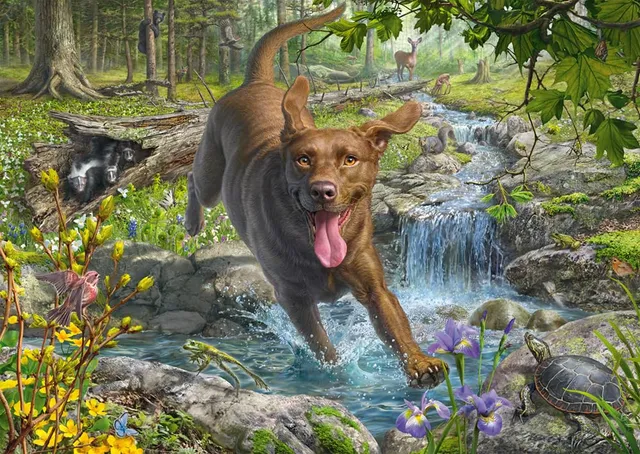 schmidt-thomas-kinkade-fr-hlingsspaziergang-puzzle-1000-teile image 1