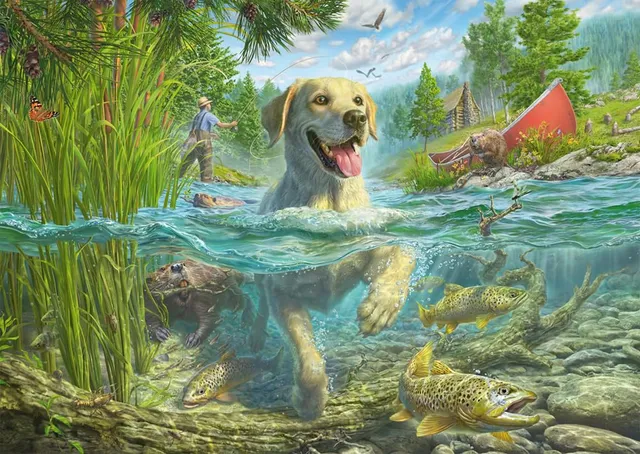 schmidt-spiele-58557-gelber-labrador-puzzle-1000-teile-ab-12 image 1