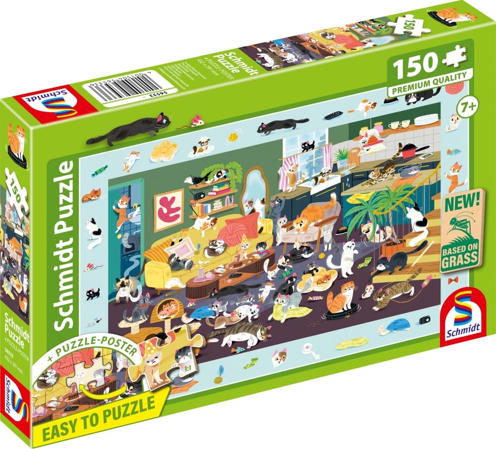 schmidt-56533-lustiges-katzen-gewimmel-kinderpuzzle-150-teile-ab-7-j image 5