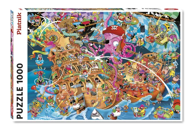 piatnik-5567-the-pink-pirate-puzzle-1000-teile-ab-12-jahren image 1