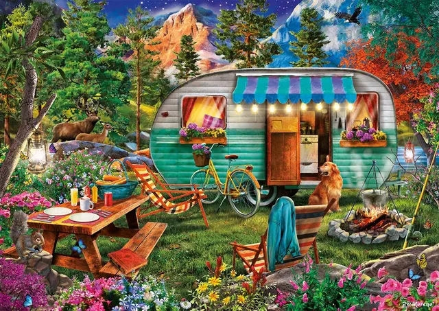 schmidt-thomas-kinkade-camper-romantik-puzzle-500-teile image 1