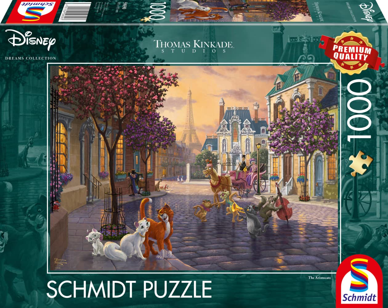 schmidt-spiele-thomas-kinkade-disney-aristocats-puzzle-1000t image 1