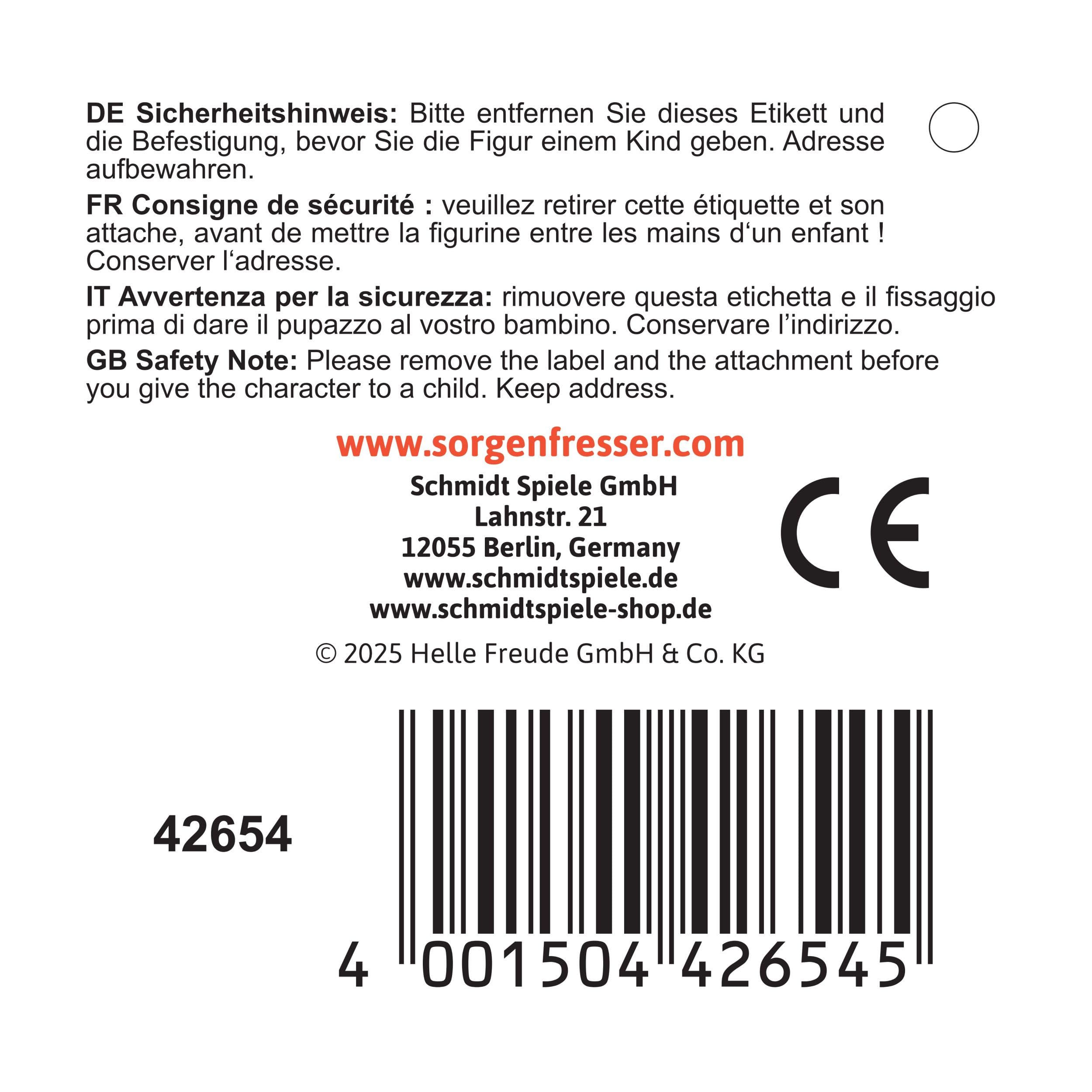 schmidt-spiele-sorgenfresser-aye-q-pl-schfigur-28-5-cm-kuscheltier image 2
