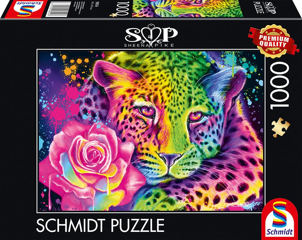 schmidt-spiele-my-artnoble-58514-neon-regenbogen-leopard-puzzle-1000-teile image 4