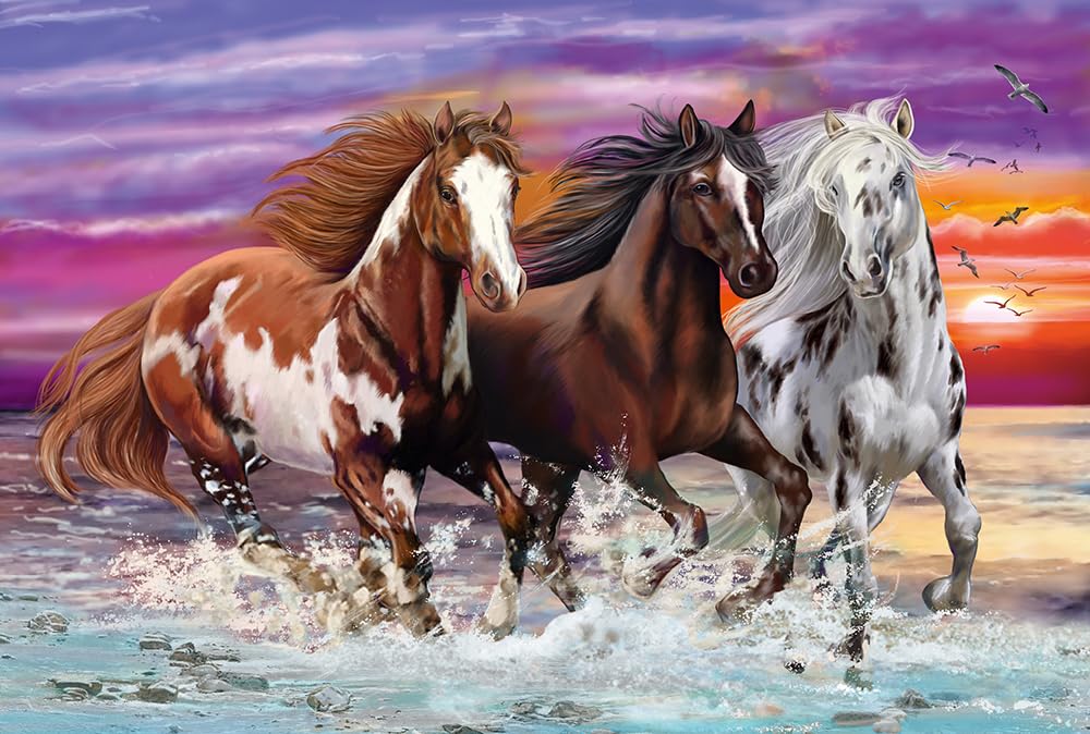 schmidt-spiele-thomas-kinkade-wildes-pferde-trio-puzzle-200-teile-ab-8 image 1