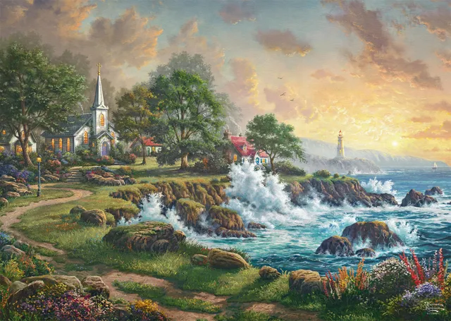 schmidt-thomas-kinkade-kleinod-am-meer-puzzle-1000-teile image 1