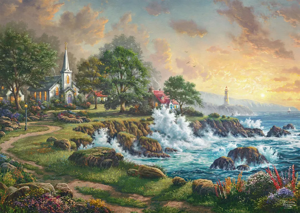 schmidt-thomas-kinkade-kleinod-am-meer-puzzle-1000-teile image 1