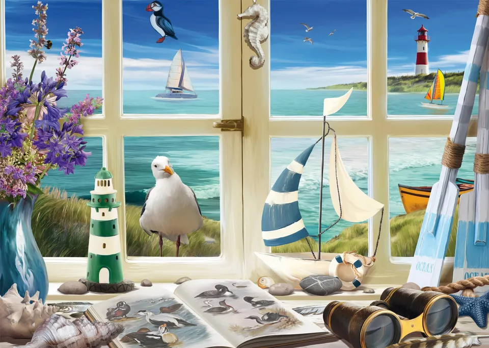 schmidt-spiele-thomas-kinkade-studie-am-meer-puzzle-1000-teile image 1