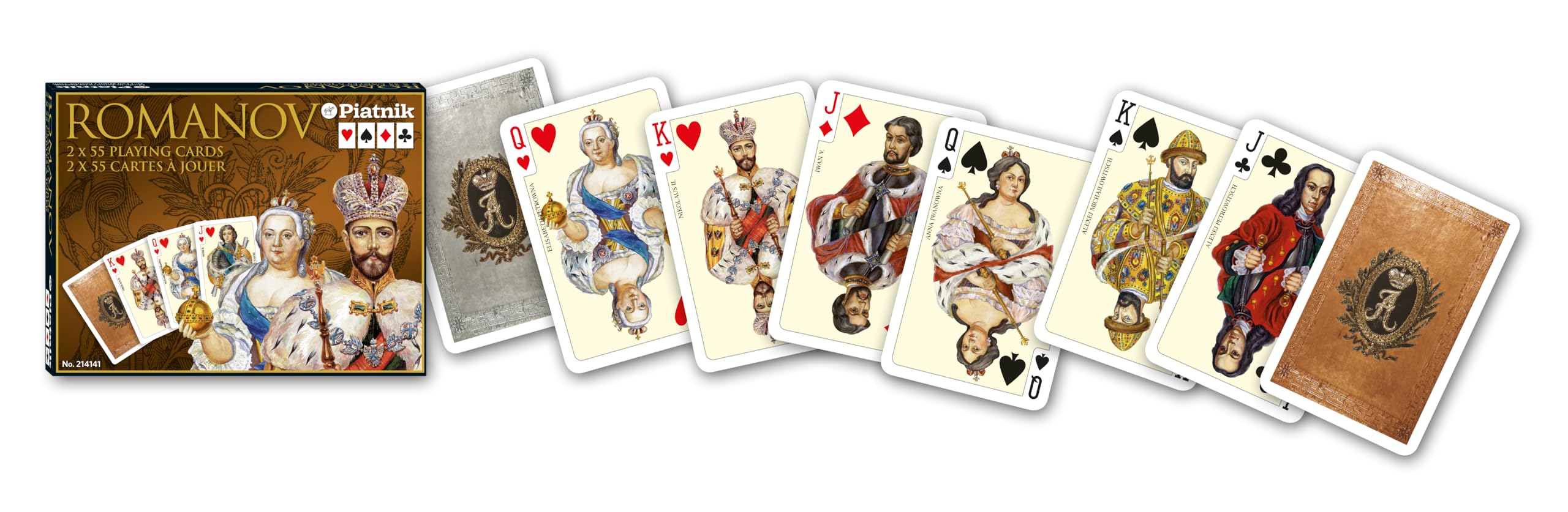 piatnik-megatrumpf-romanov-spielkarten-bridge-2x55-blatt-geschenk image 2