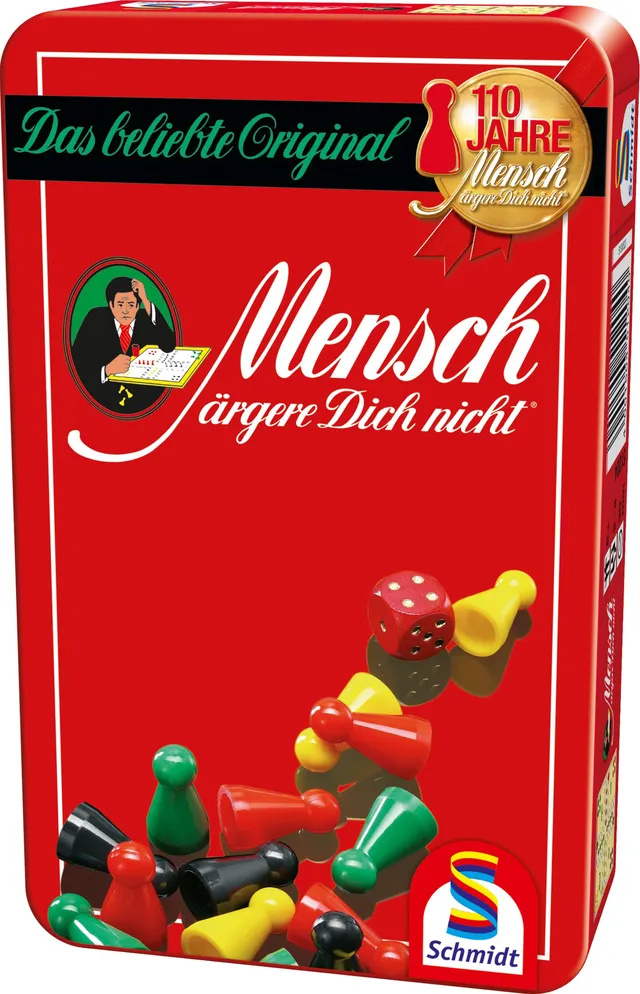 schmidt-spiele-mensch-rgere-dich-nicht-metalldose-reisespiel image 1