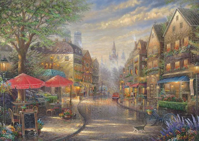 schmidt-spiele-thomas-kinkade-59675-cafe-m-nchen-puzzle-1000 image 1