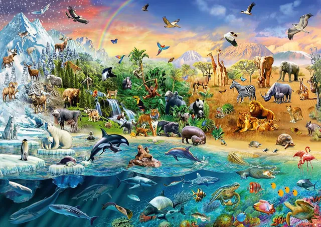 schmidt-spiele-thomas-kinkade-welt-der-tiere-puzzle-1000-teile image 1