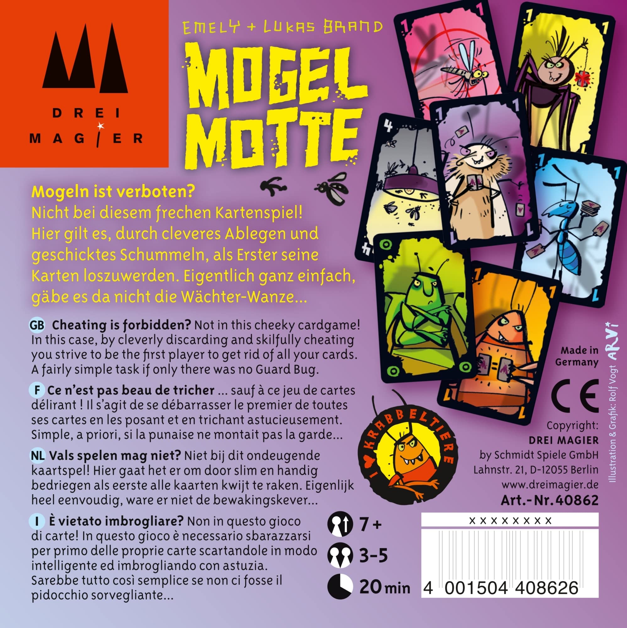 schmidt-spiele-mogel-motte-40862-kartenspiel-3-5-spieler image 2