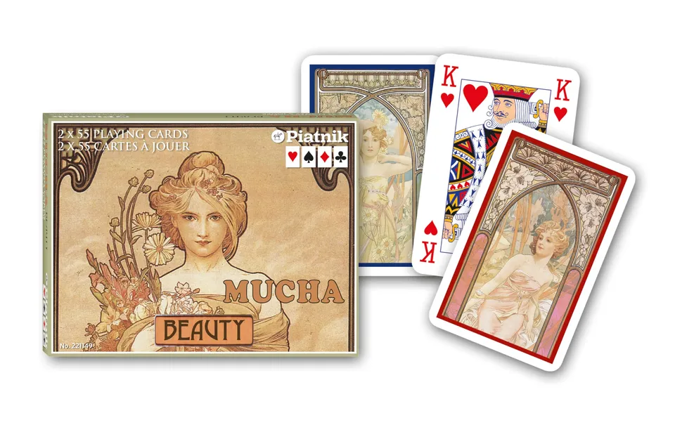 piatnik-mucha-beauty-2211-spielkarten-luxus-geschenk image 1