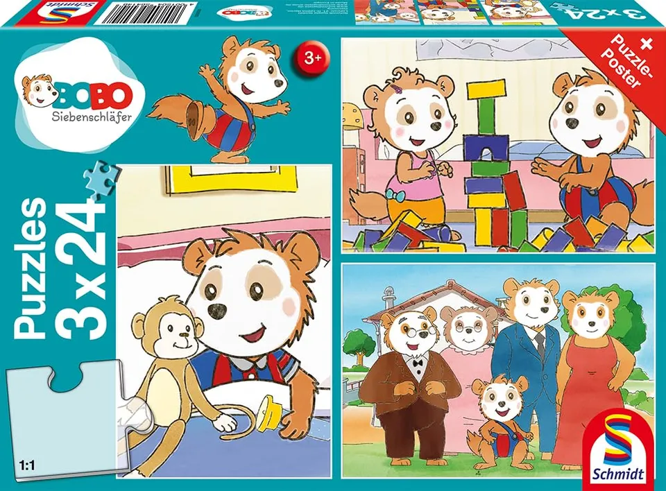 schmidt-bobo-siebenschl-fer-puzzle-3x24-teile-ab-3-jahren image 1