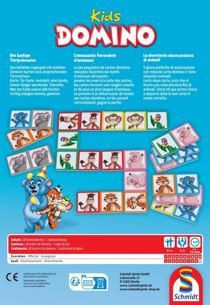 schmidt-40539-classic-line-domino-kids-legespiel-tiere image 3