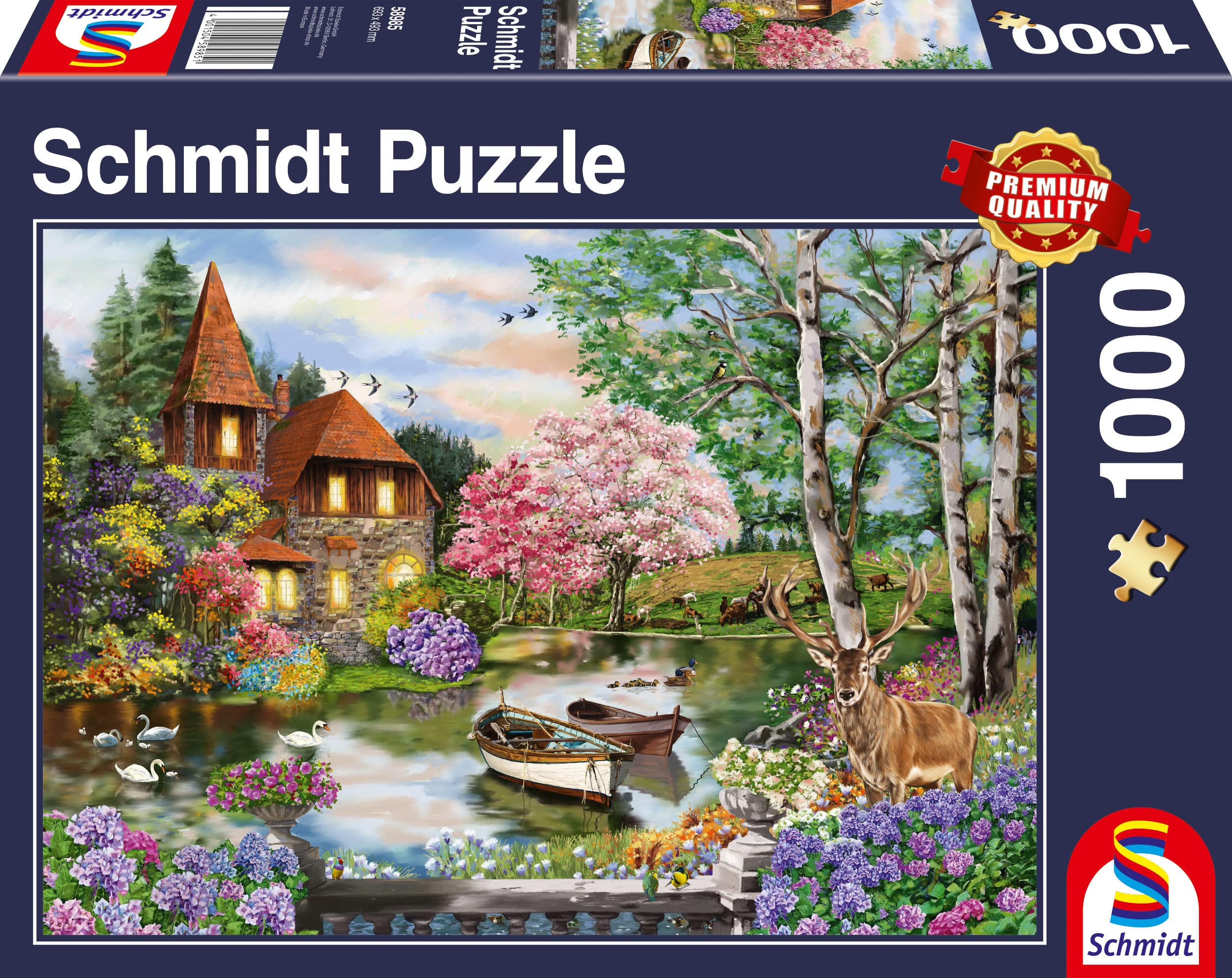 schmidt-spiele-thomas-kinkade-haus-am-see-58985-puzzle-1000-teile image 1