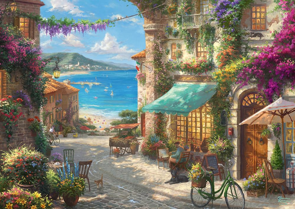 schmidt-spiele-thomas-kinkade-caf-riviera-puzzle-1000-teile image 1
