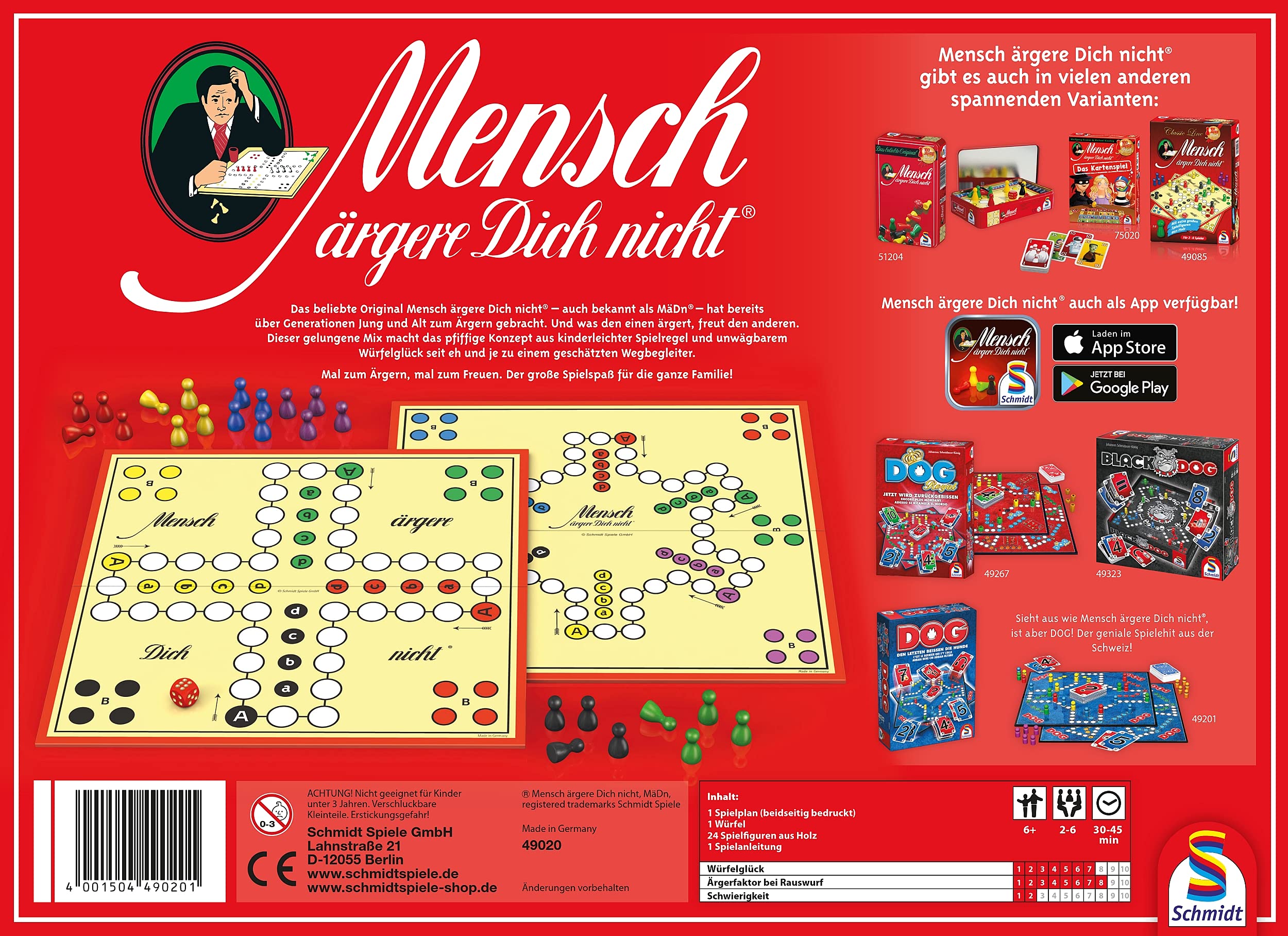 schmidt-spiele-mensch-rgere-dich-nicht-49020-brettspiel-jubil-umsausgabe-holz image 2