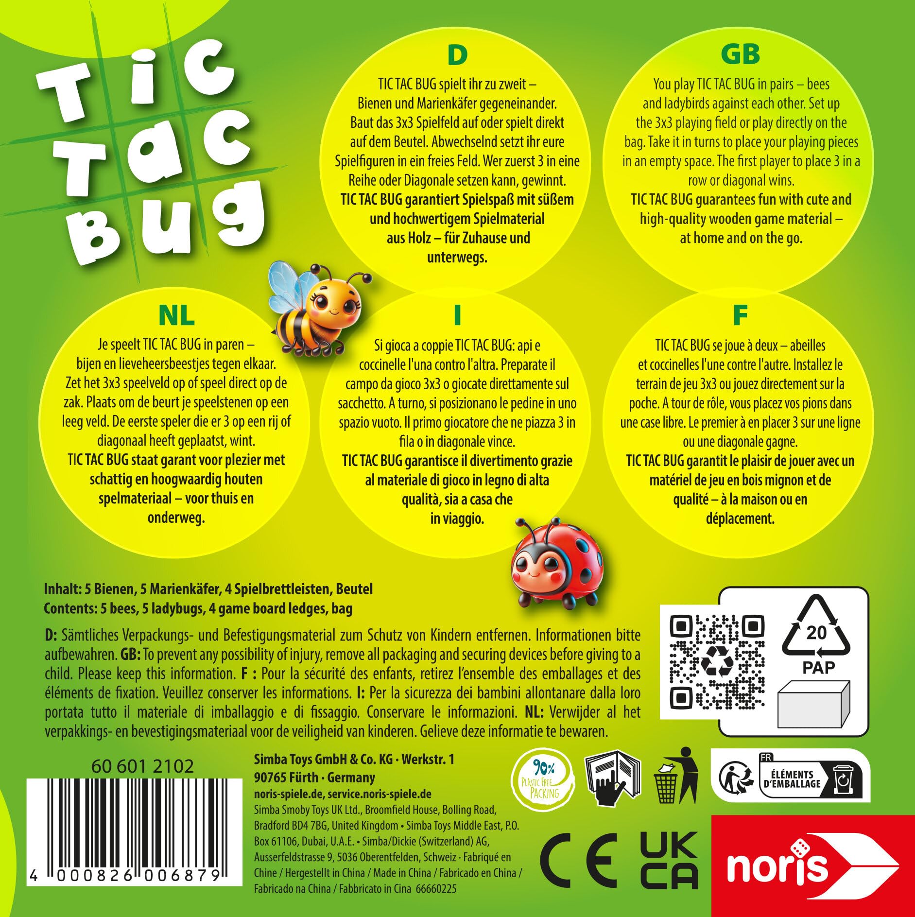 noris-tic-tac-bug-606012102-holzspiel-3-gewinnt image 2