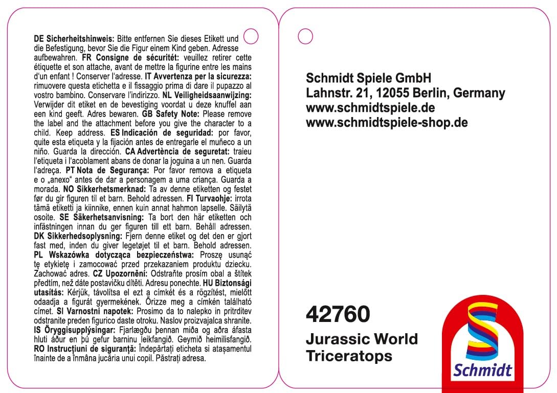 schmidt-jurassic-world-triceratops-pl-schfigur-17-cm image 2