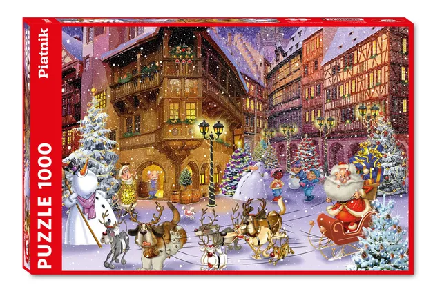 piatnik-5546-weihnachtsdorf-puzzle-1000-teile-weihnachten image 1