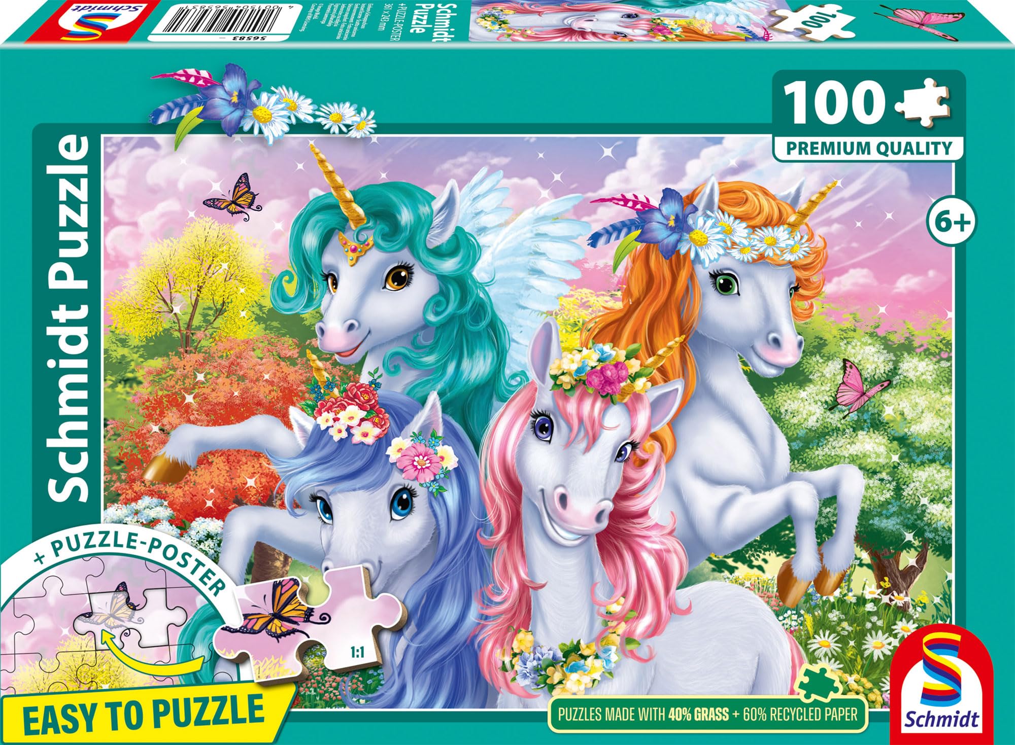 schmidt-spiele-56583-einhorn-schnappschuss-kinderpuzzle-100-teile-ab-6 image 4