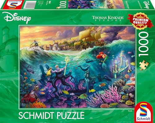 schmidt-spiele-thomas-kinkade-58041-disney-ursula-puzzle-1000-teile image 8