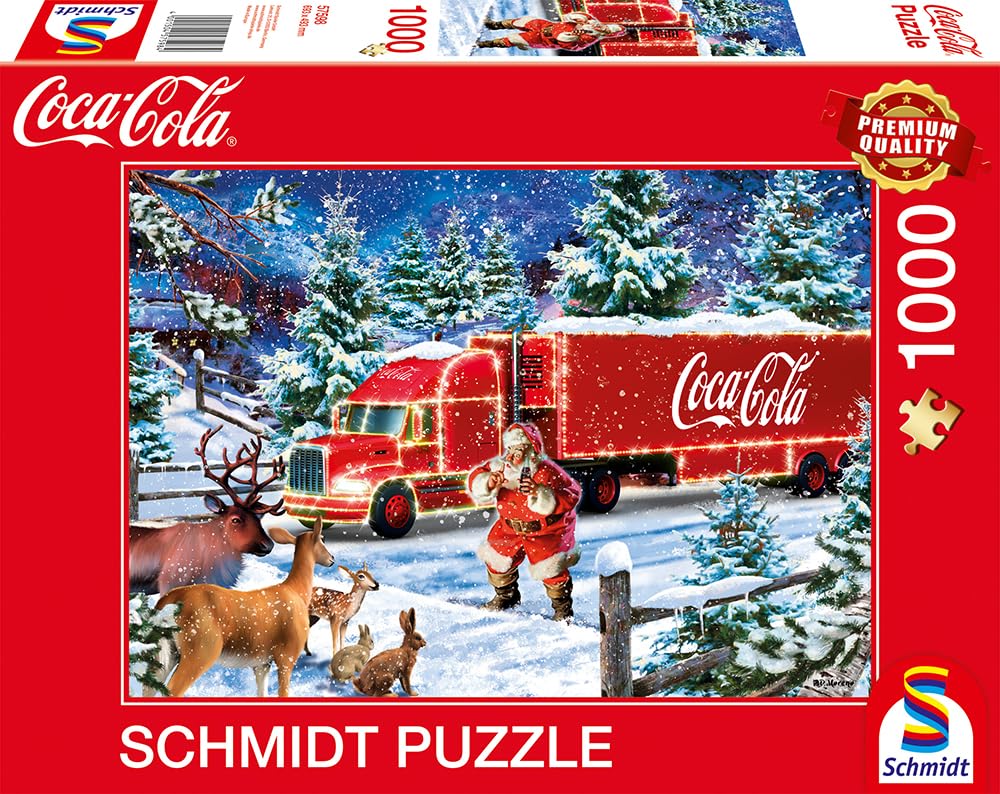 schmidt-thomas-kinkade-coca-cola-christmas-truck-puzzle-1000 image 4