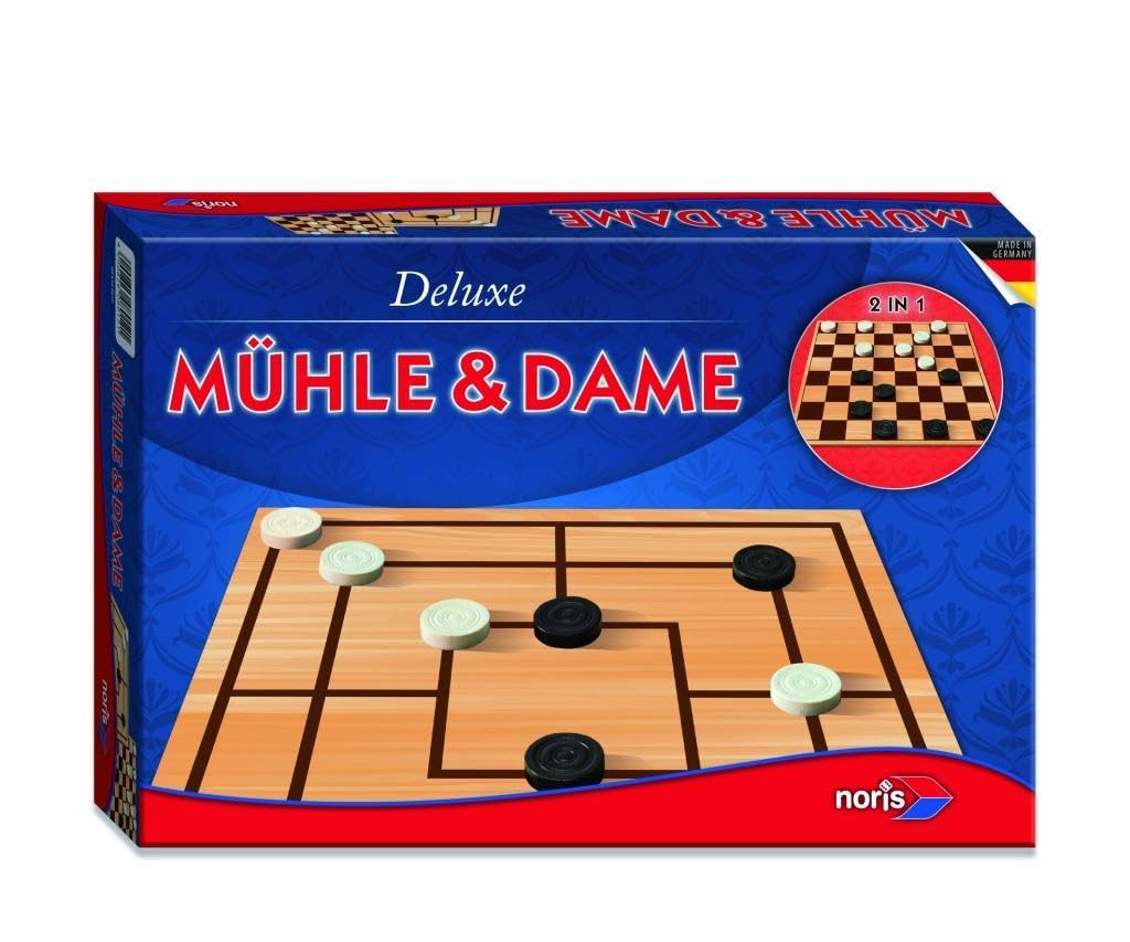 noris-deluxe-m-hle-dame-brettspiel-holzfiguren-2-spieler image 7