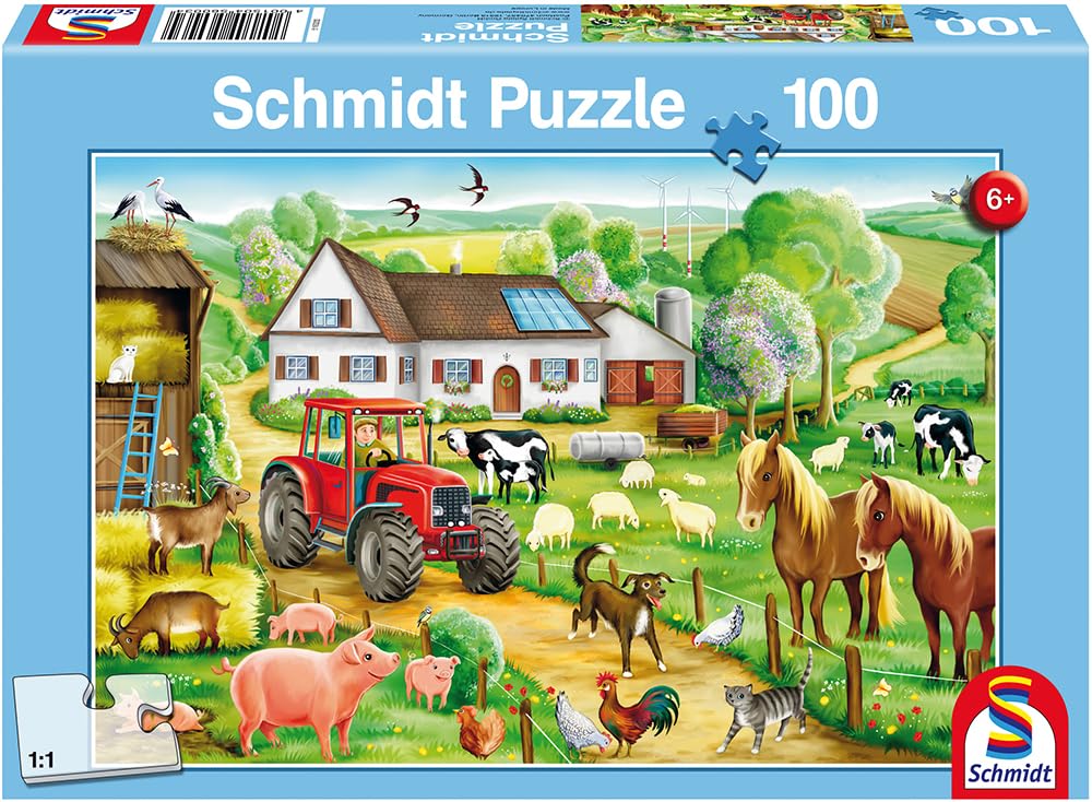 schmidt-spiele-56003-fr-hlicher-bauernhof-kinderpuzzle-100-teile image 4