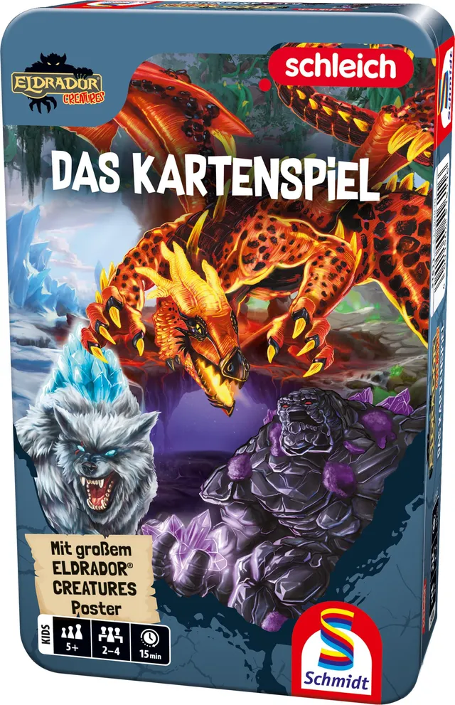 schmidt-spiele-classic-line-51611-eldrador-quartett-reisespiel-metalldose image 1