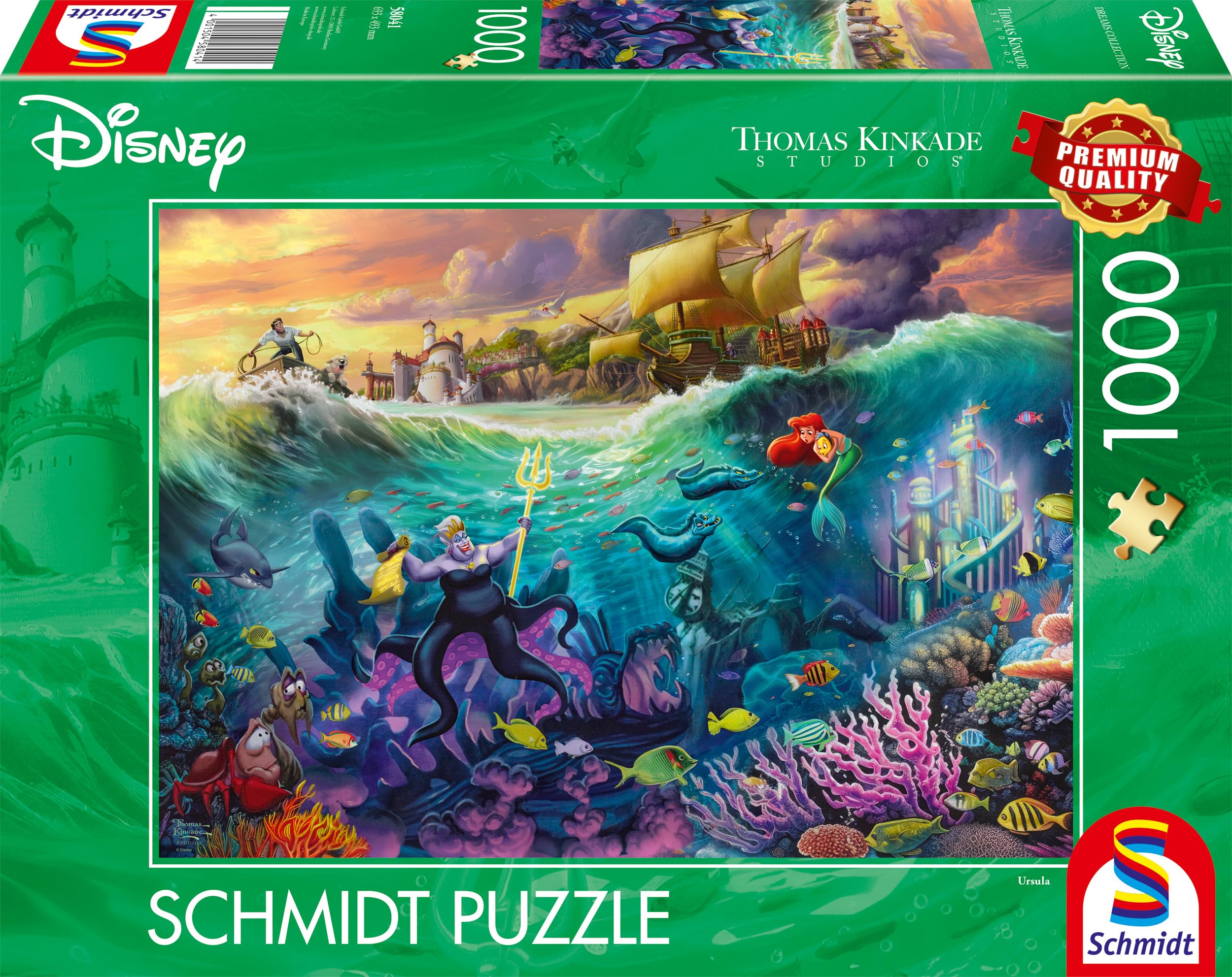 schmidt-spiele-thomas-kinkade-58041-disney-ursula-puzzle-1000-teile image 4