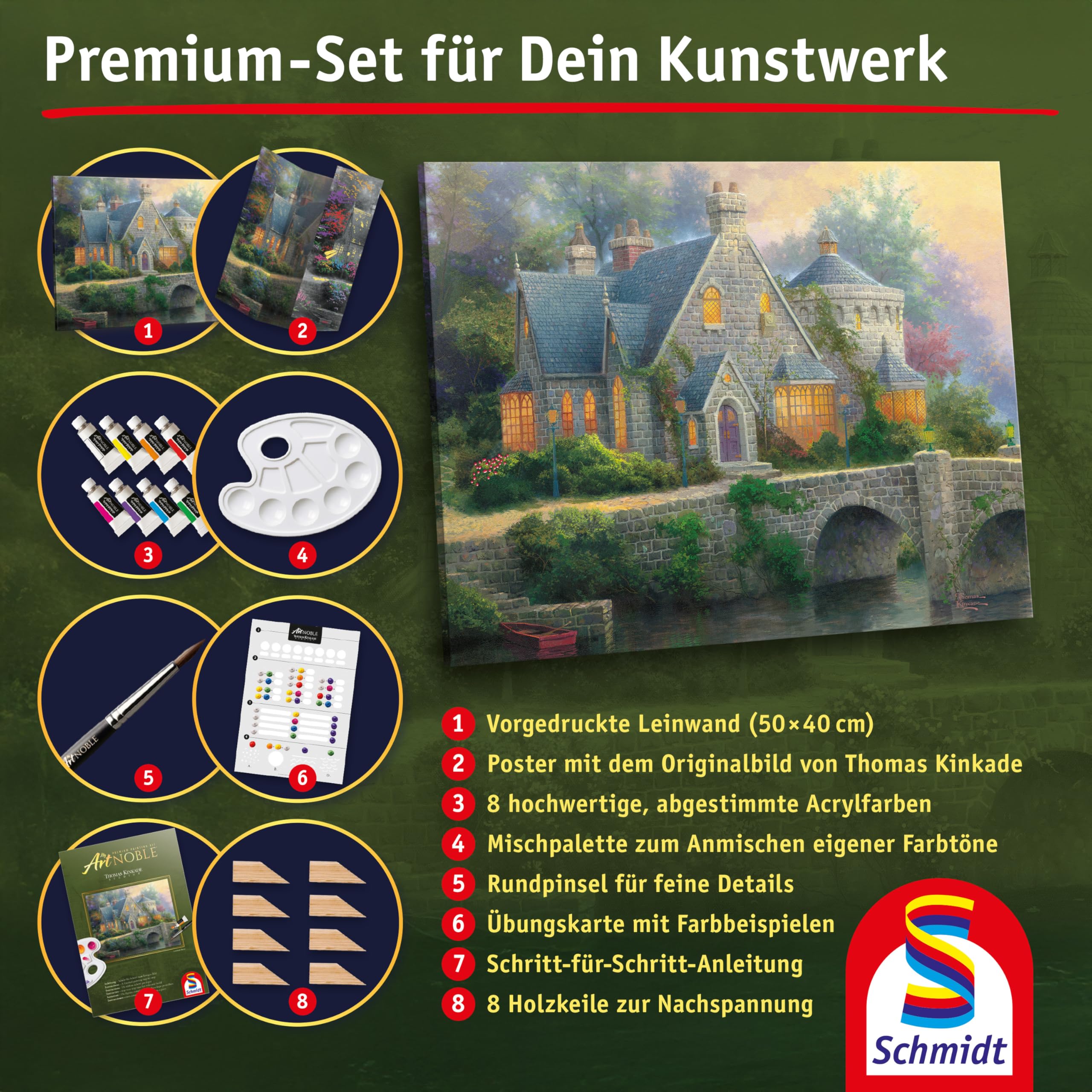 schmidt-my-artnoble-lamplight-manor-thomas-kinkade-malset-40x50 image 6