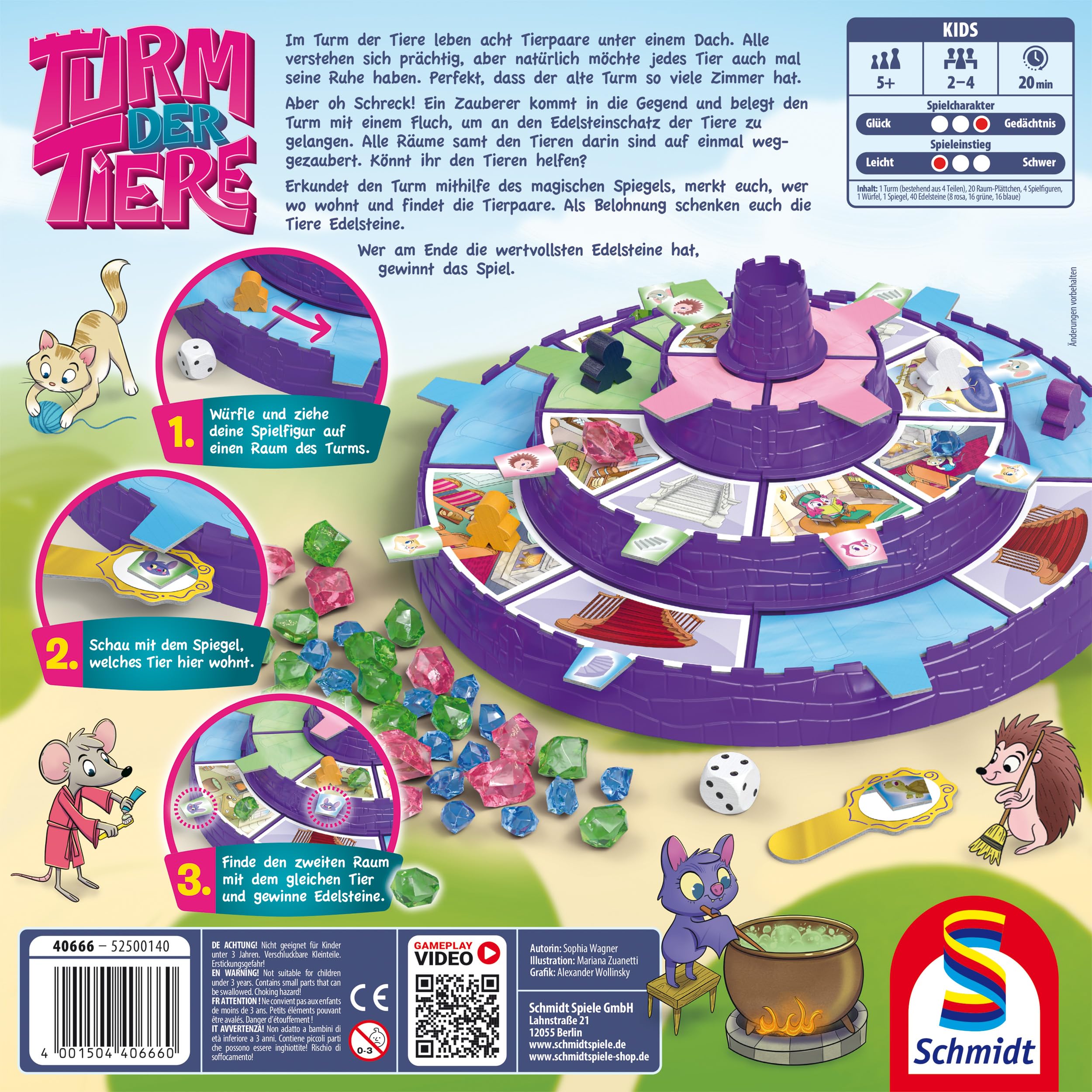 schmidt-spiele-turm-der-tiere-40666-kinderspiel-memo-ab-5-j image 2