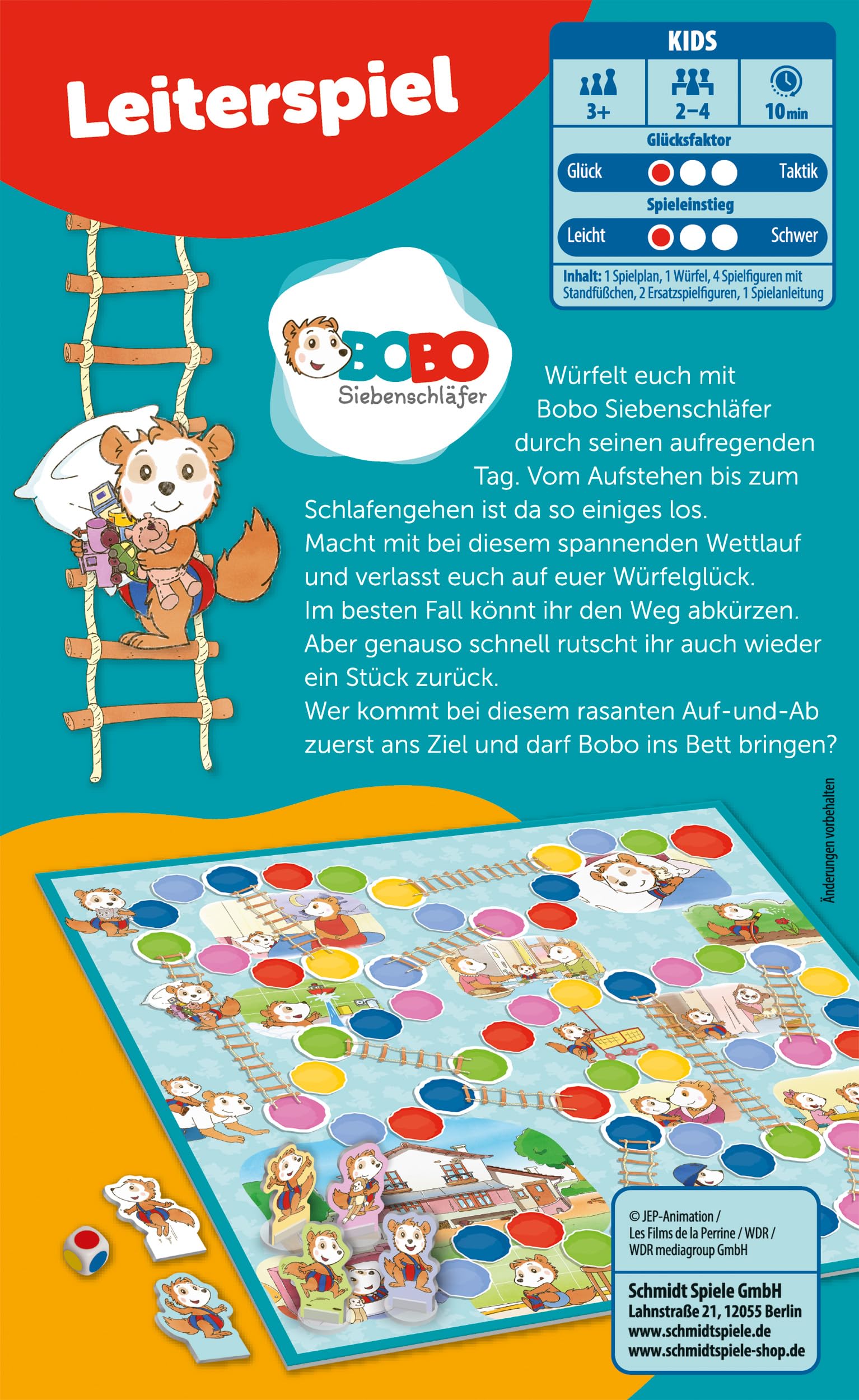 schmidt-spiele-classic-line-bobo-siebenschl-fer-leiterspiel-metalldose image 3