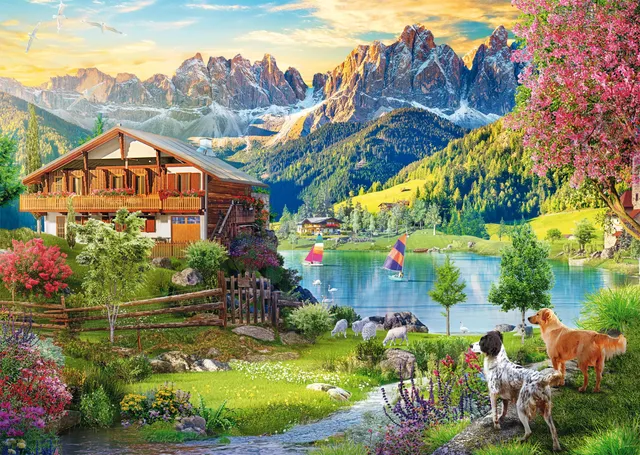 schmidt-spiele-58886-erholung-in-den-dolomiten-puzzle-1000-teile image 1