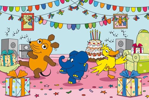 schmidt-spiele-die-maus-56537-kinderpuzzle-elefantastische-party-100-teile image 6