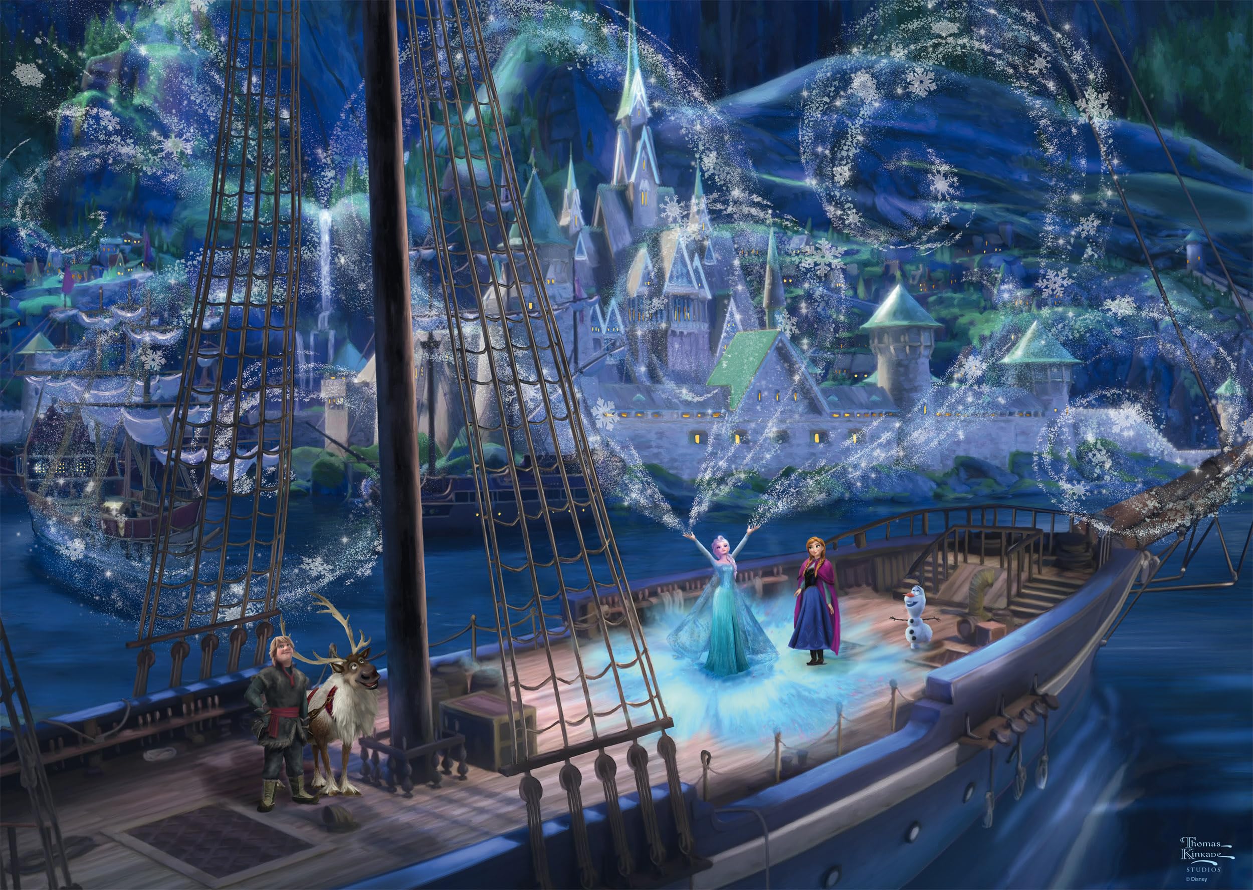 schmidt-spiele-thomas-kinkade-frozen-puzzle-1000-teile-love-and-magic image 1
