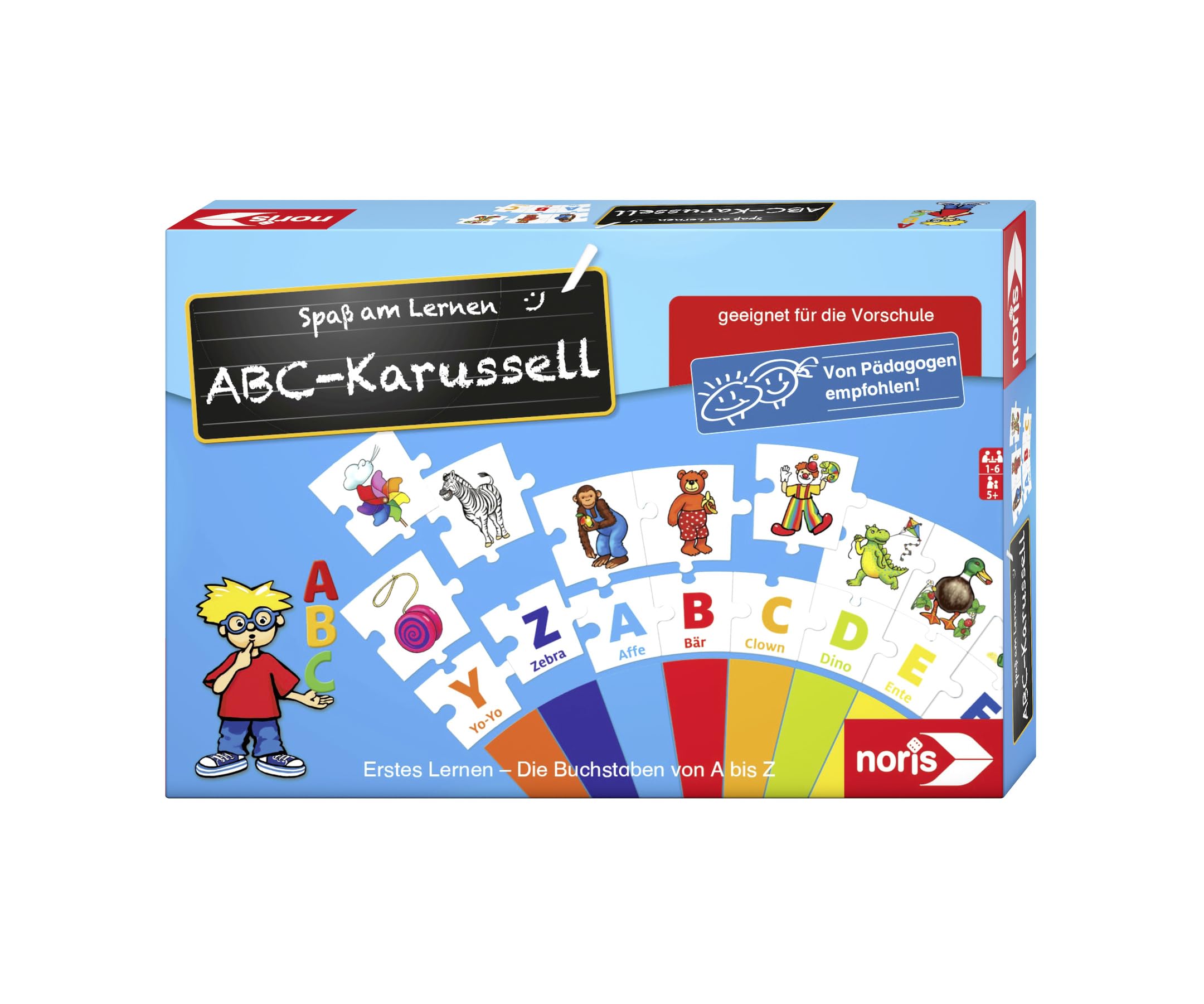 noris-abc-karusell-606076151-lernspiel-ab-5-jahren-mit-64-karten image 1