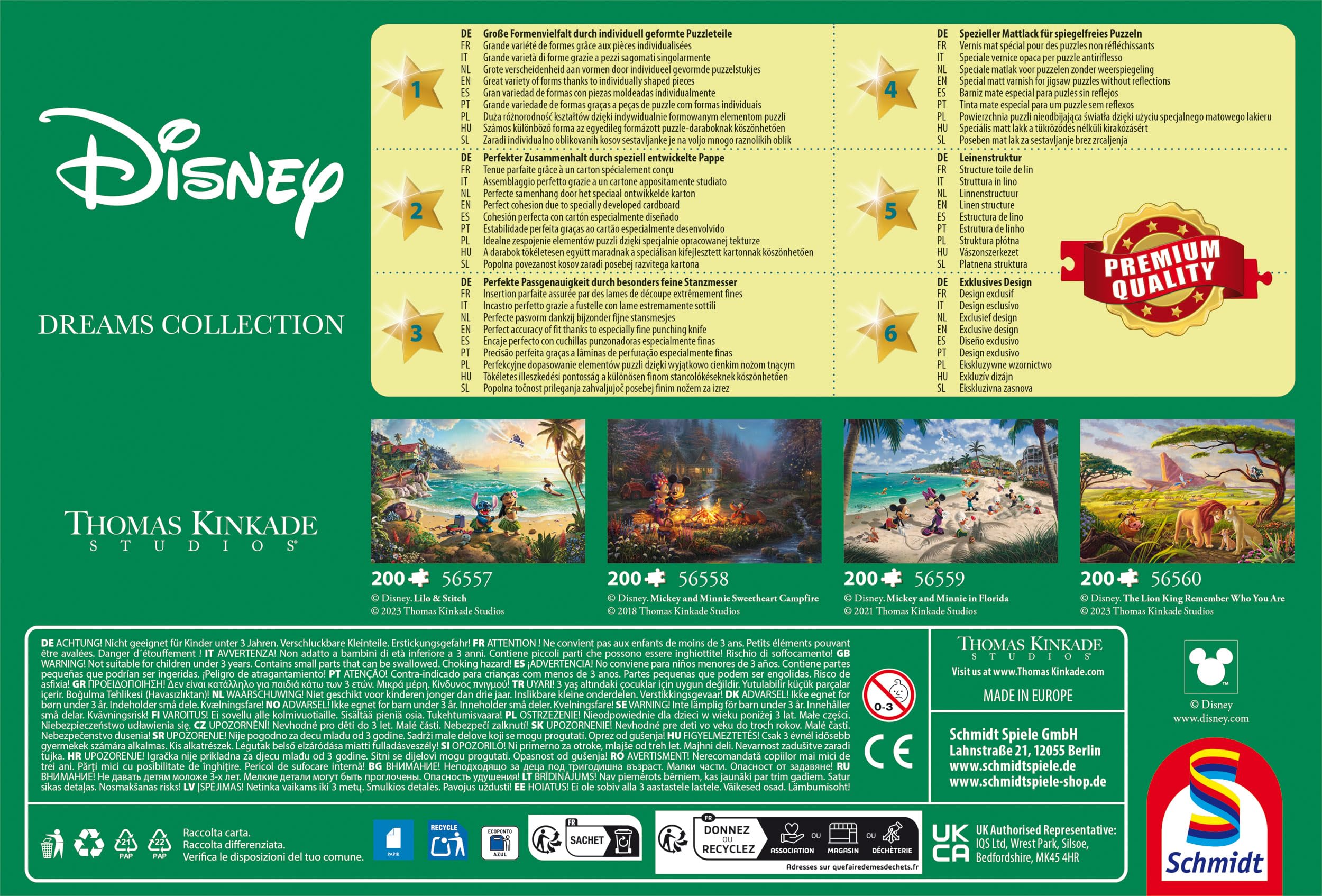 schmidt-spiele-thomas-kinkade-mickey-minnie-kinderpuzzle-200-teile image 3