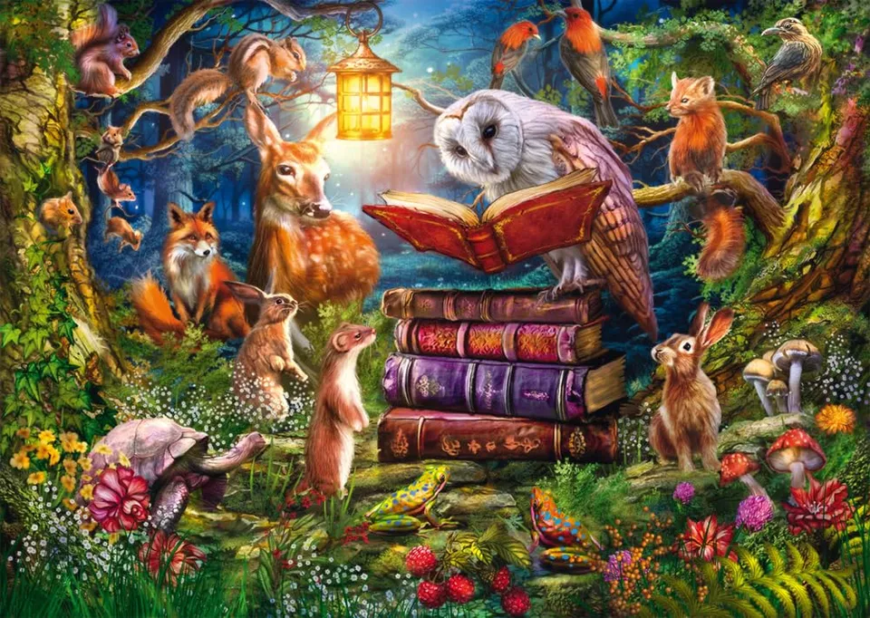schmidt-thomas-kinkade-waldgeschichten-nacht-puzzle-1000 image 1